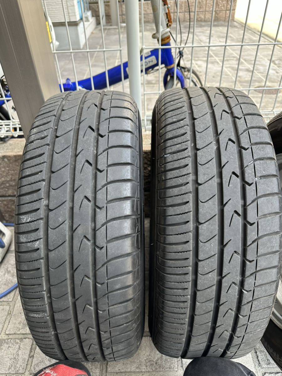 205/65R15 TOYO TRANPATH MPZ 溝アリ ブリヂストン製ホイール SIEG 6.5J+28 PCD114.3 5穴 4本 フィンタイプ 旧車 当時物 クラウン