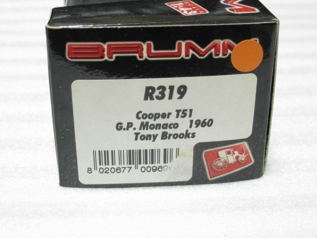 #USED#BRUMM/ Blum 1/43 Cooper T51 G.P.Monaco1960 TonyBrooks#R319#