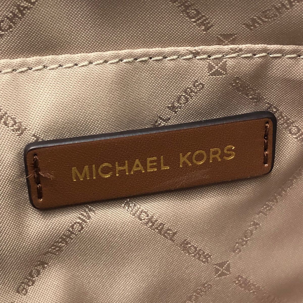 【232267】MICHAELKORS マイケルコース ショルダーポシェット PVC×レザー レディース_画像10