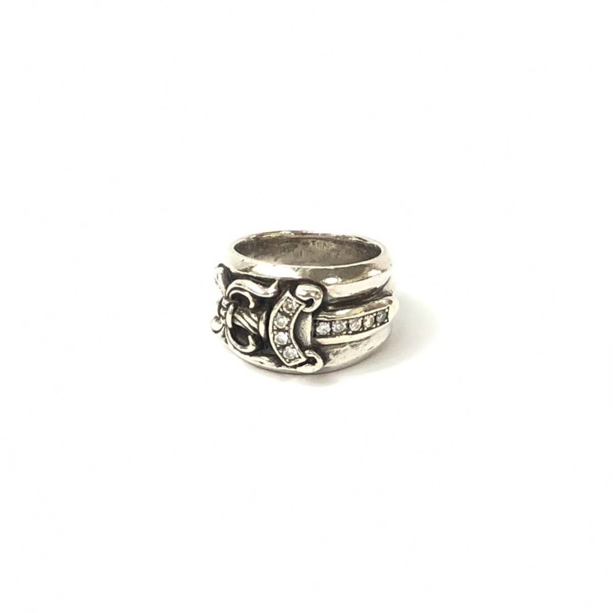 【222154】CHROME HEARTS クロムハーツ DAGGER RING ダガーリング シルバー ダイヤ 指輪 約11.5号 SV925_画像1