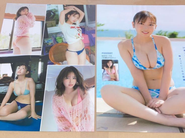 沢口愛華　月刊ヤングマガジン掲載グラビア切り抜き ラミネート化　5枚 ※A4サイズラミネートフィルム使用品_画像3