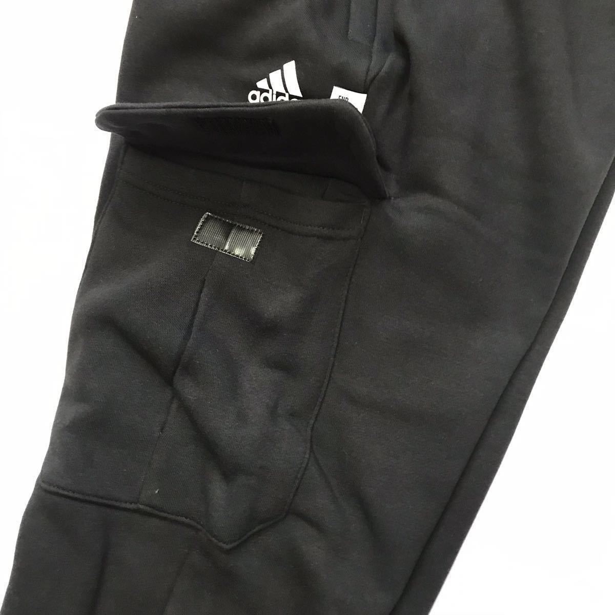 △新品【メンズXXL(XO)】黒 アディダス adidas ゴルフにオススメ フューチャーアイコン フリースカーゴパンツ スウェット ジョガー_画像5