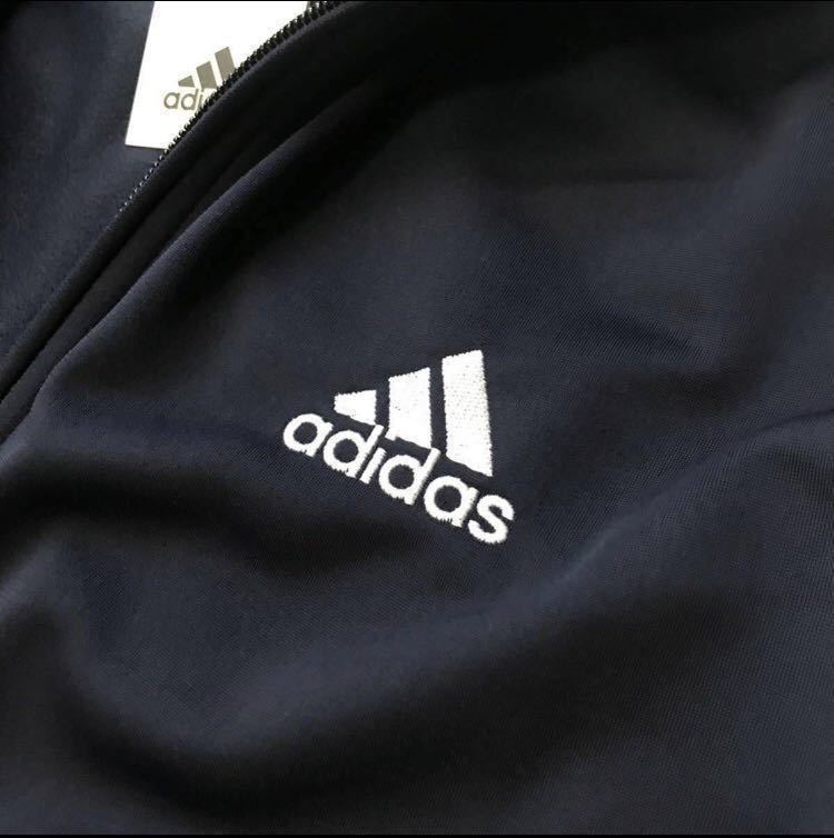 ◎006新品【メンズ2XL】紺ネイビー adidas アディダス 上下セット ジャージ パンツ セットアップ ロゴ オールシーズン 裏トリコット起毛 _画像3