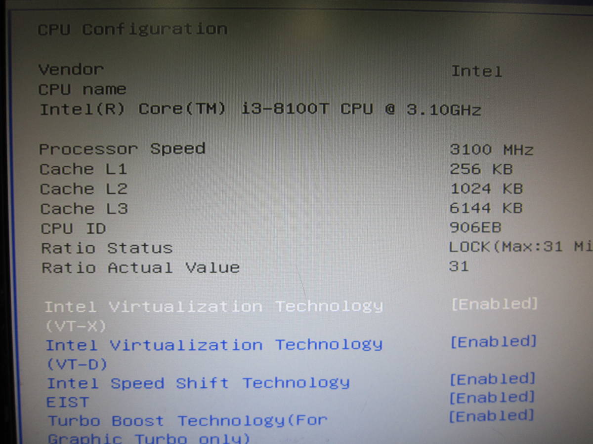 185★CPU Intel Core i3 8100T 3.10GHz　SR3Y8 動作品_画像3