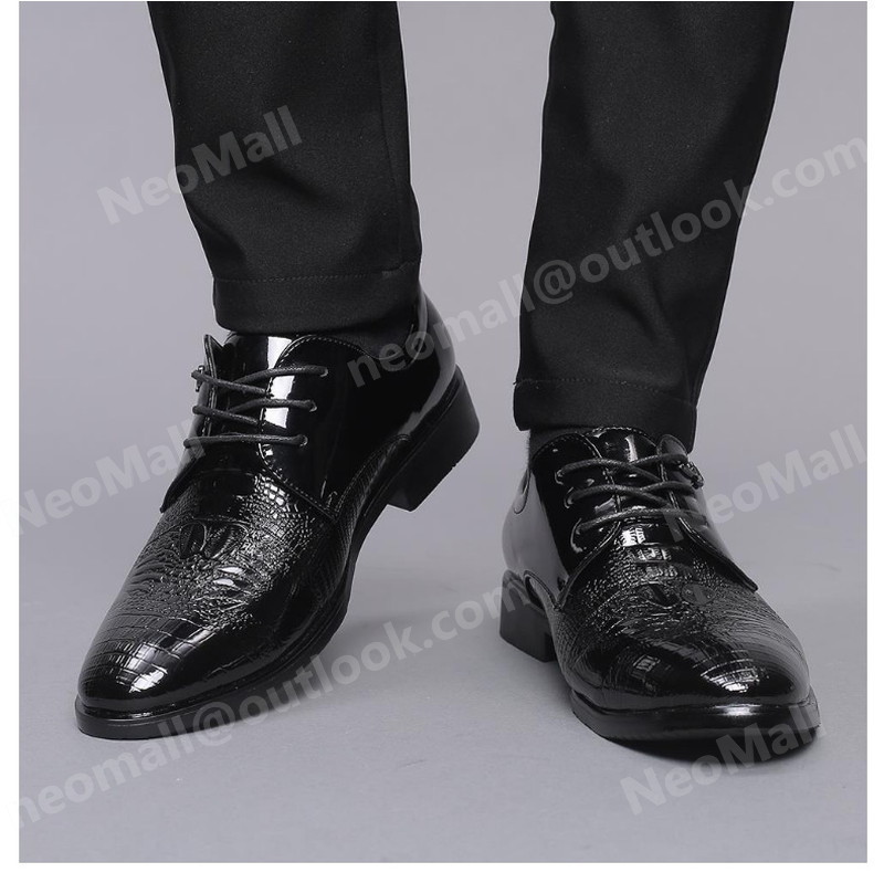PUレザー メンズ ビジネスシューズ ブラック サイズ 24.0cm 革靴 靴 カジュアル 屈曲性 通勤 軽量 インポート品【n034】_画像3