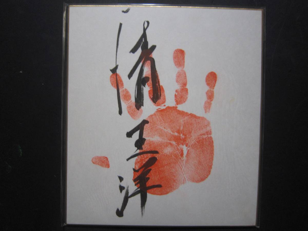 大相撲　清王洋　十両　手形　サイン　302_画像1