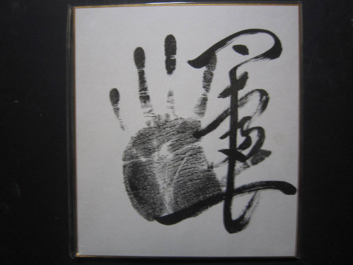 大相撲　巴富士　小結　手形　サイン　335_画像1