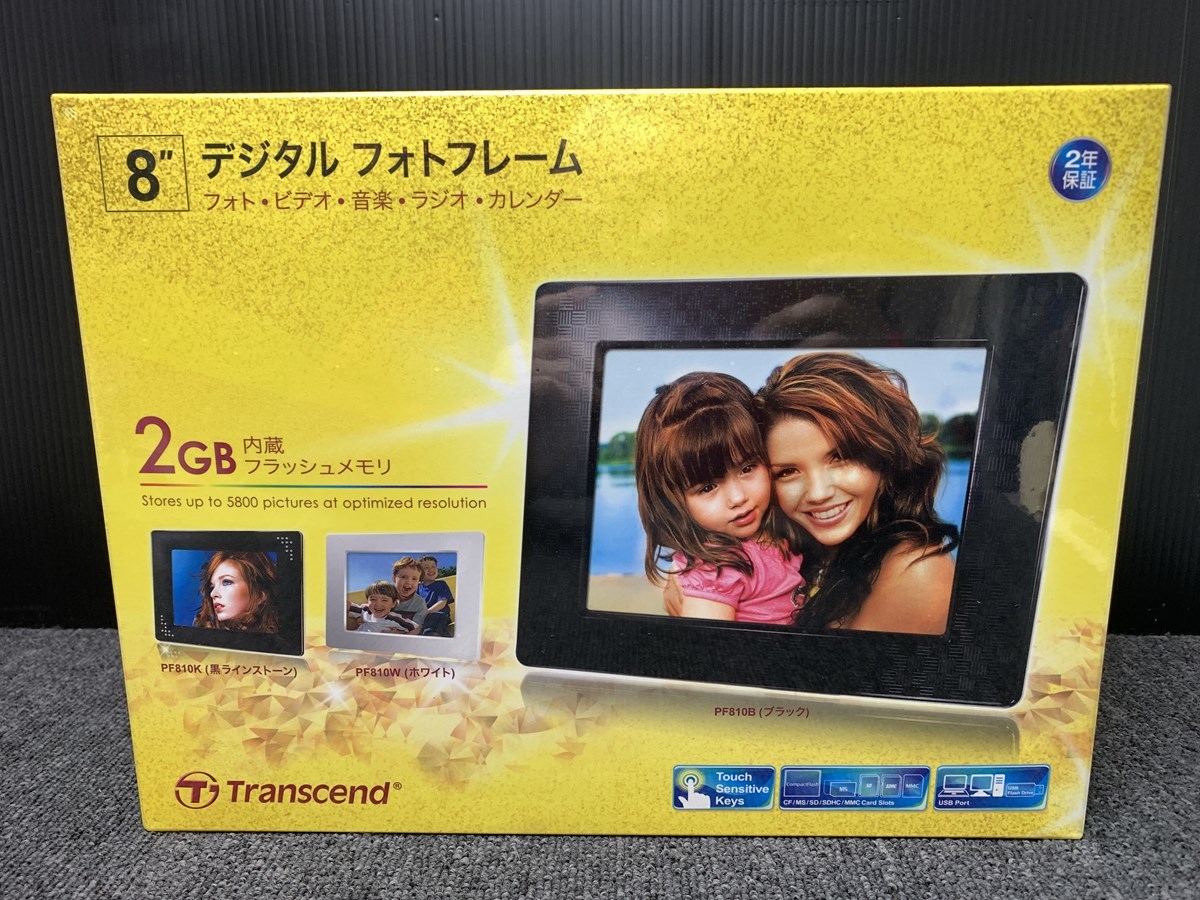 K1884 M * new goods * Transcend 8~ digital photo frame TS2GPF810W SD card attaching * unopened goods *