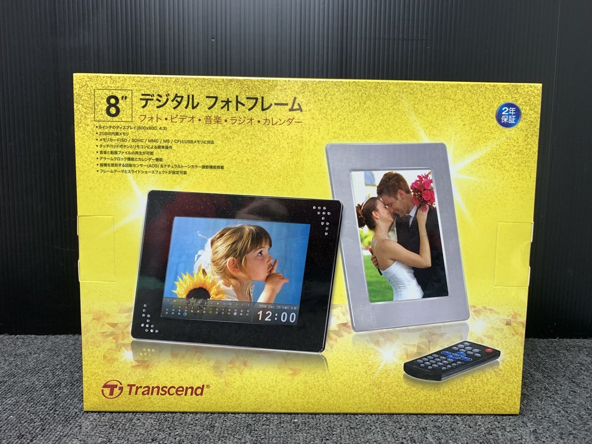 K1884 M * new goods * Transcend 8~ digital photo frame TS2GPF810W SD card attaching * unopened goods *