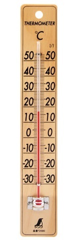 ゆうパケ可 シンワ 温度計 C-5 パイン 72590 スタンダードタイプ サイズ252x40x16mm 。_画像1