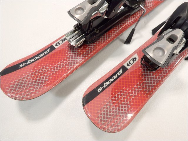 SALOMON サロモン◆s-board ショートスキー板◆100cm 赤 ビンディング付_画像2