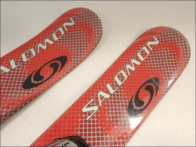 SALOMON サロモン◆s-board ショートスキー板◆100cm 赤 ビンディング付_画像5
