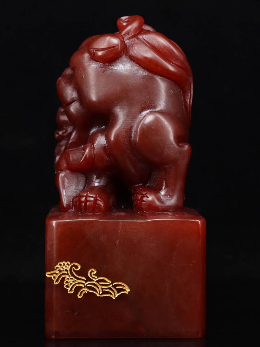 時代美術・红田黄石古獣章・田黄石彫り・篆刻・稀少品・印鉴・書道具・置物・文房具 時代美術・红田黄石古獣章・田黄石彫り・篆刻・稀少品・印鉴・書道具・置物・文房具