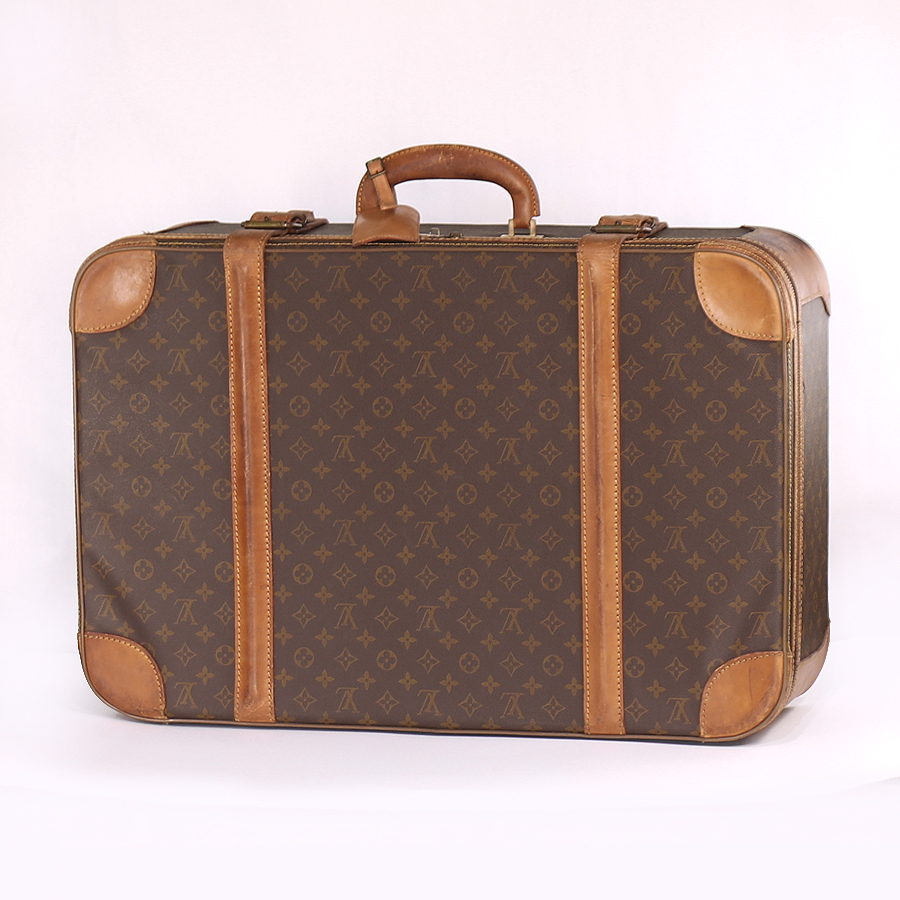 【開】ビンテージ『ルイヴィトンLuis Vuitton』 モノグラム ストラトス トランク69cm トラベルスーツケース プレオウンド AC376_画像1