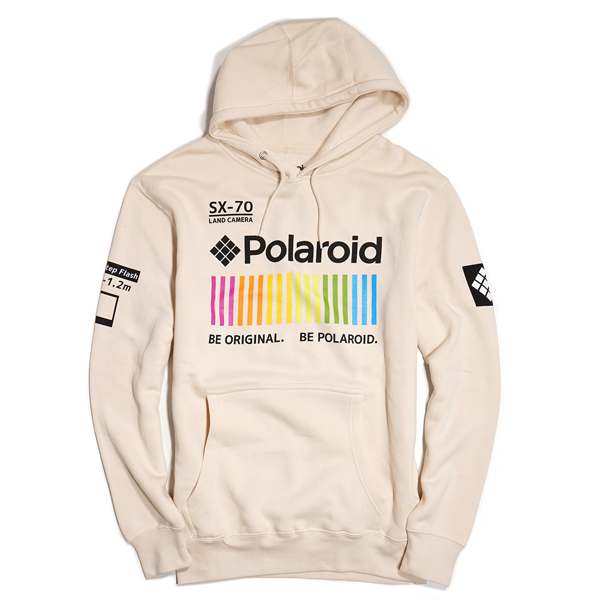 【新品本物 USA購入】Polaroid ポラロイド■ Hoodie Sweatshirt ■ ベージュ / M ■ロゴパーカー スウェットパーカ_画像3