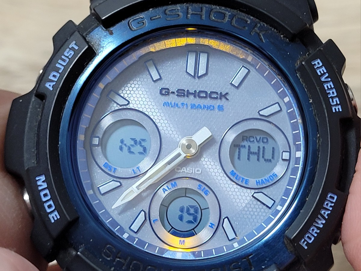 カシオ G-SHOCK 腕時計 AWG-M100SF 5230 電波ソーラー ブルー系 CASIO ジーショック_画像3