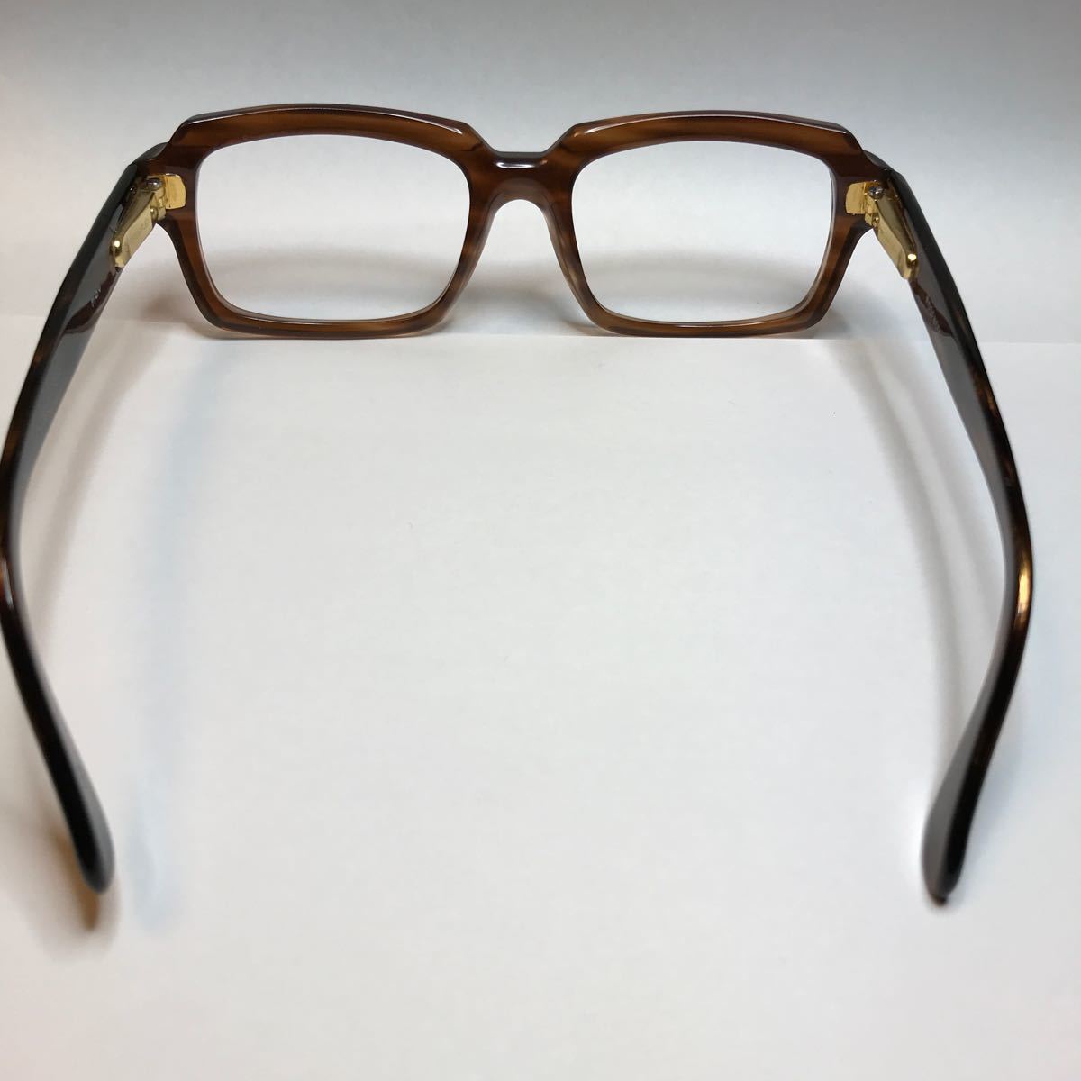 ローゼンストック RODENSTOCK ビンテージ メガネフレーム Exclusiv 303 hav バネ丁番 ドイツ製 ブラウン系 サイズ表記140 ほぼ未使用！_画像4