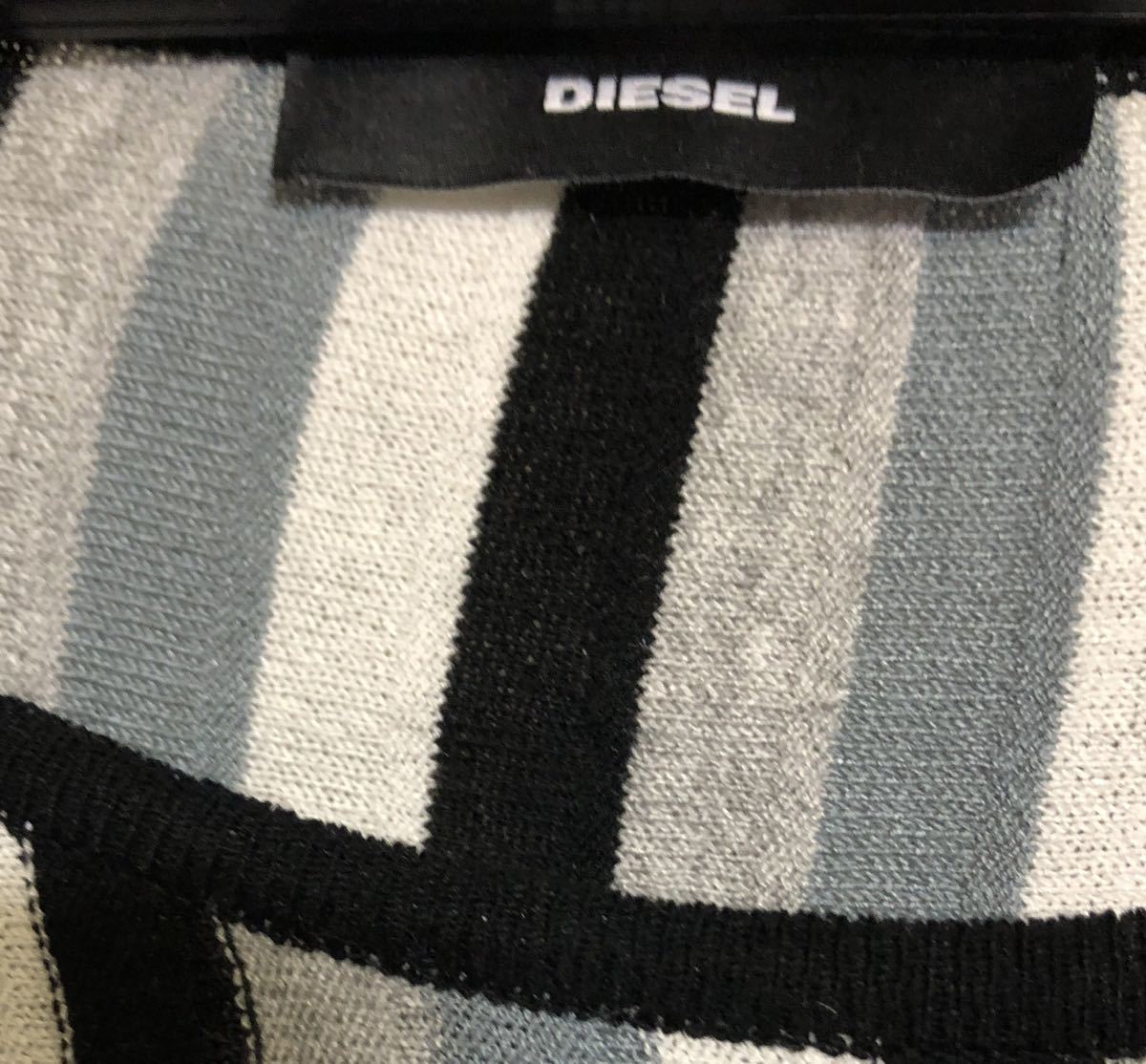 DIESEL◆長袖ストライプニット◆サイズ不明_画像3