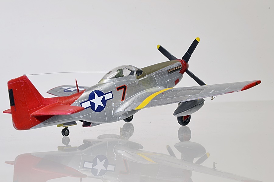 1/144 【完成品】☆ P-51Dマスタング　”タスキギー エアメンジョン” ブラウン大佐_画像2