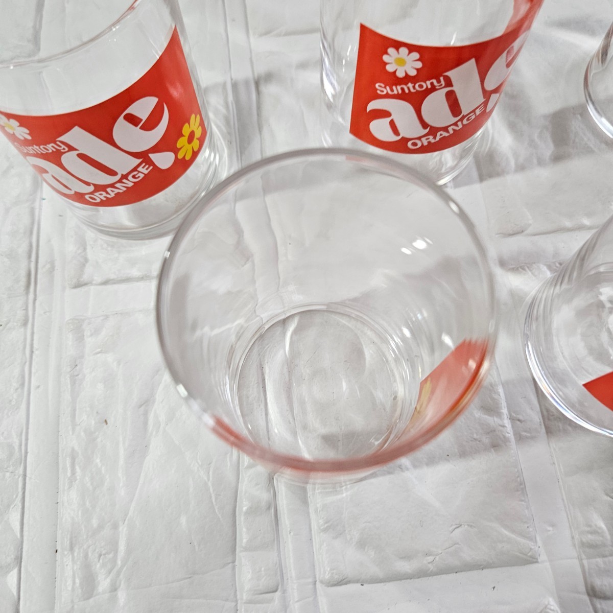 【未使用】 グラス　サントリー　昭和レトロ　5個セット　ガラスコップ　食器　コレクション　_画像5