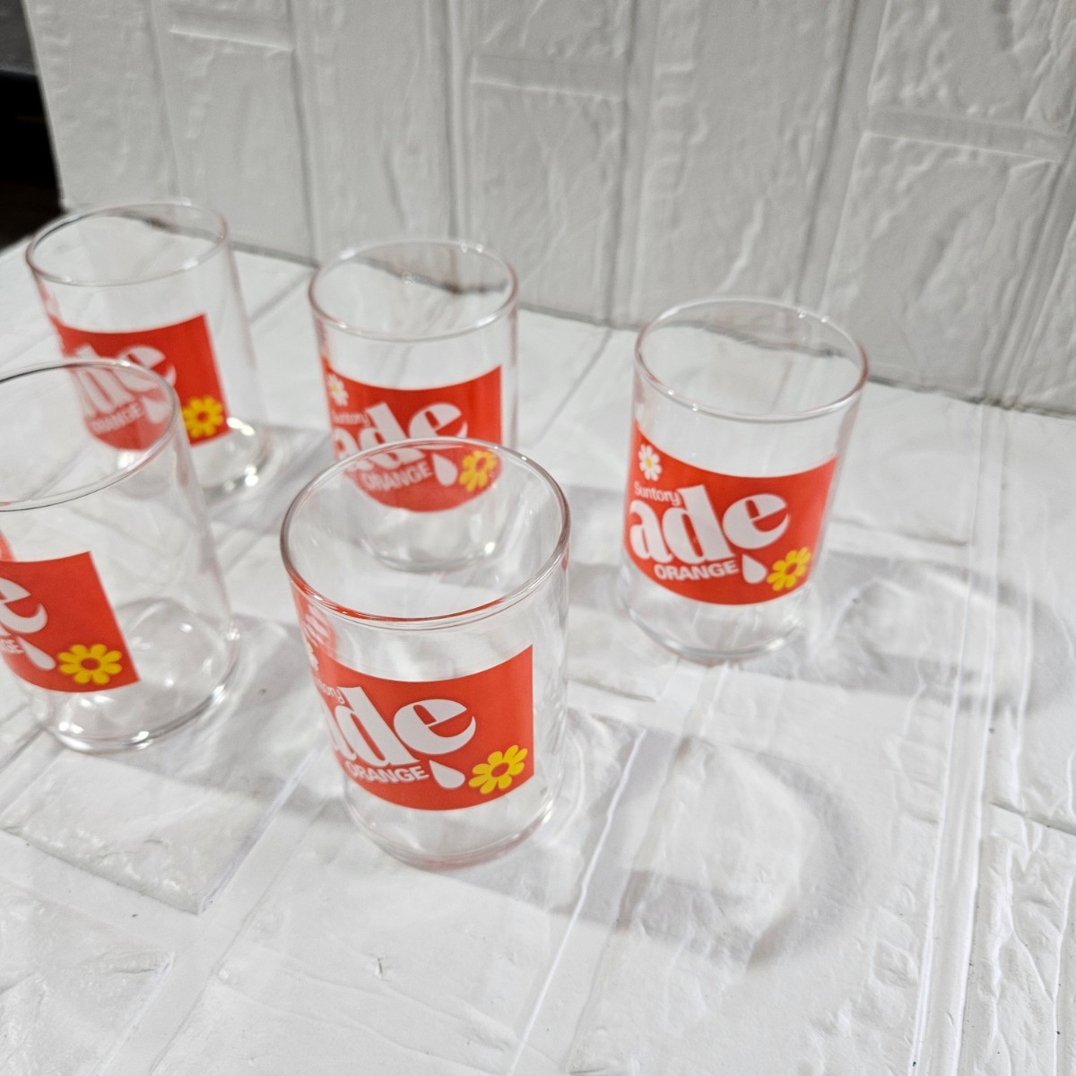 【未使用】 グラス　サントリー　昭和レトロ　5個セット　ガラスコップ　食器　コレクション　_画像8