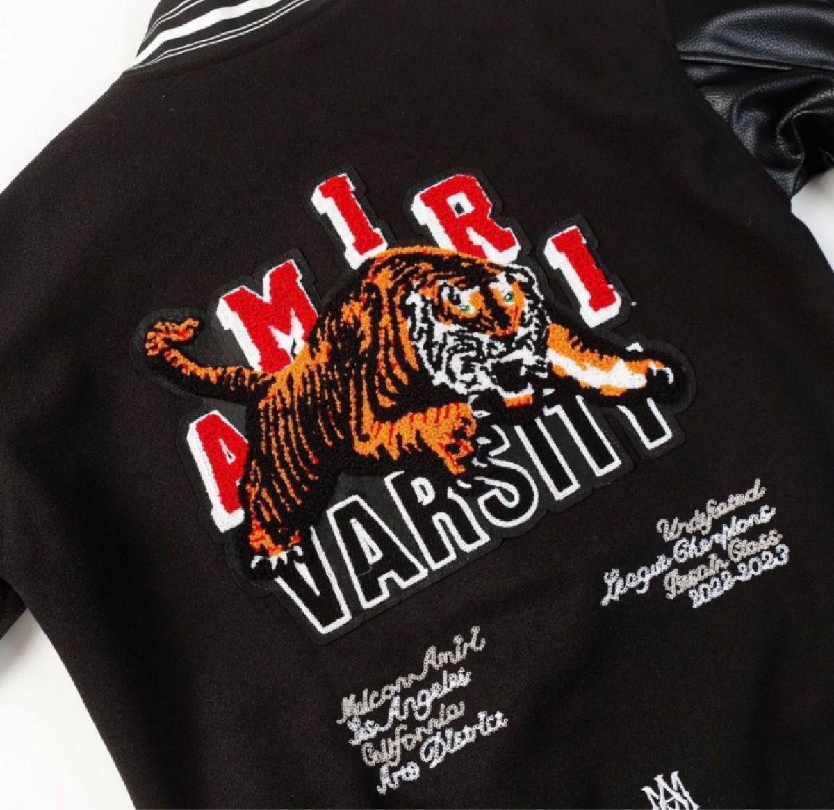 アミリ AMIRI タイガー バーシティジャケット スタジャン L アミリ AMIRI タイガー バーシティジャケット スタジャン L