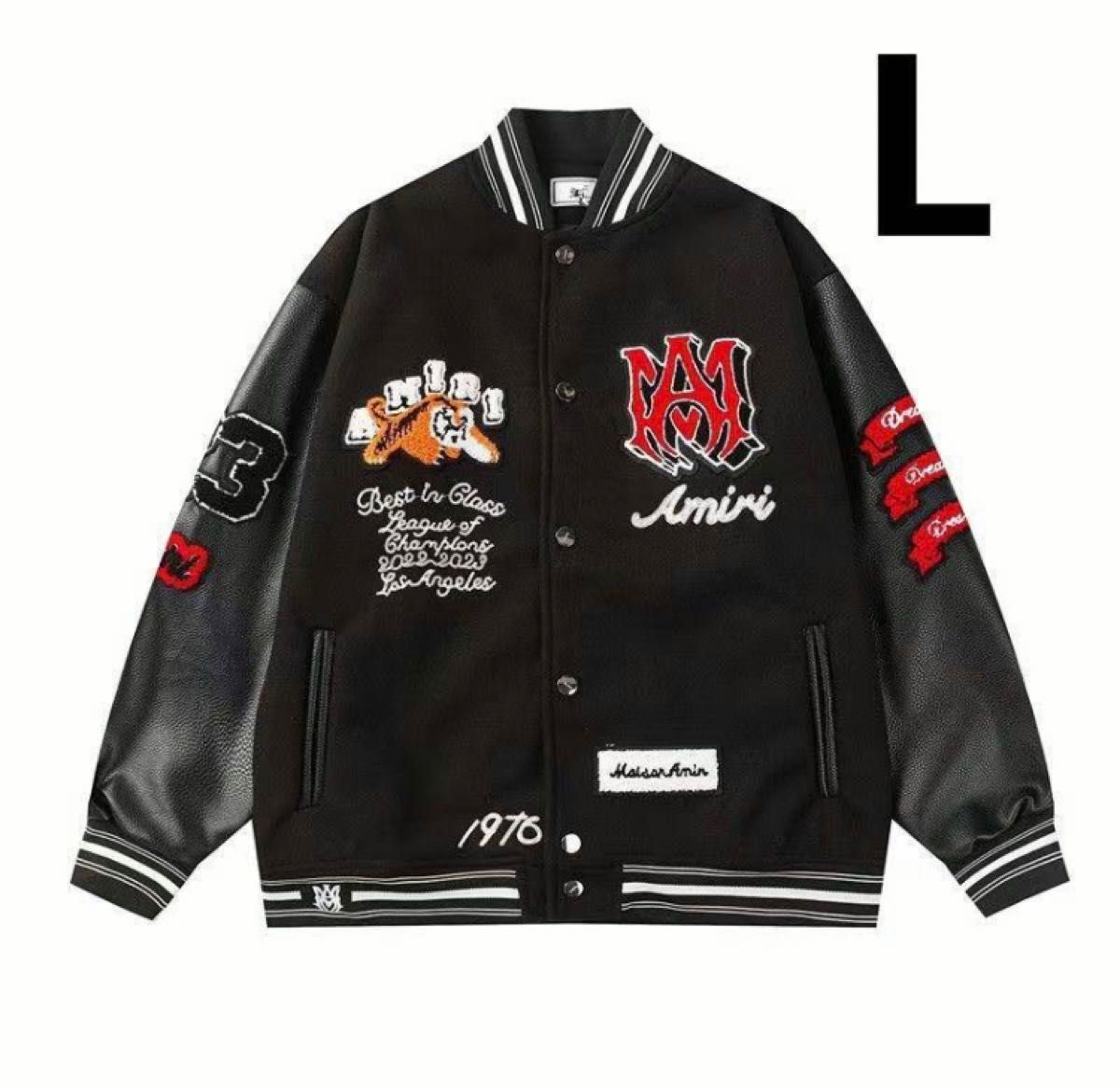 アミリ AMIRI タイガー バーシティジャケット スタジャン Lサイズ