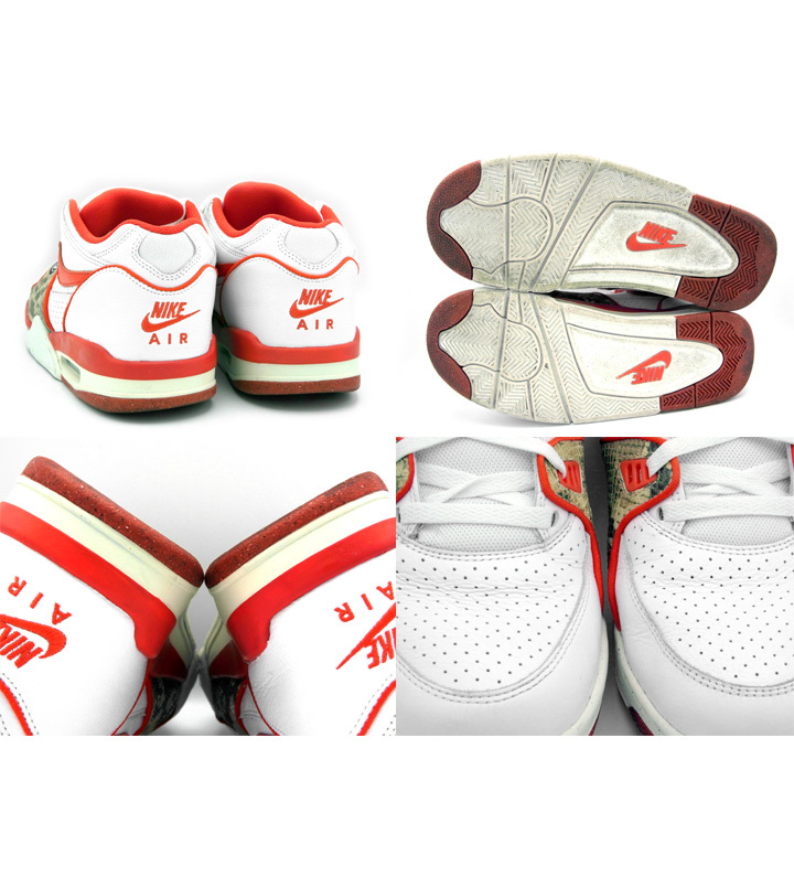 ナイキ NIKE × ステューシー STUSSY ■ 【 AIR FLIGHT 89 LOW White Habanero Red 】 エア フライト 89 ローカット スニーカー 31322_画像3