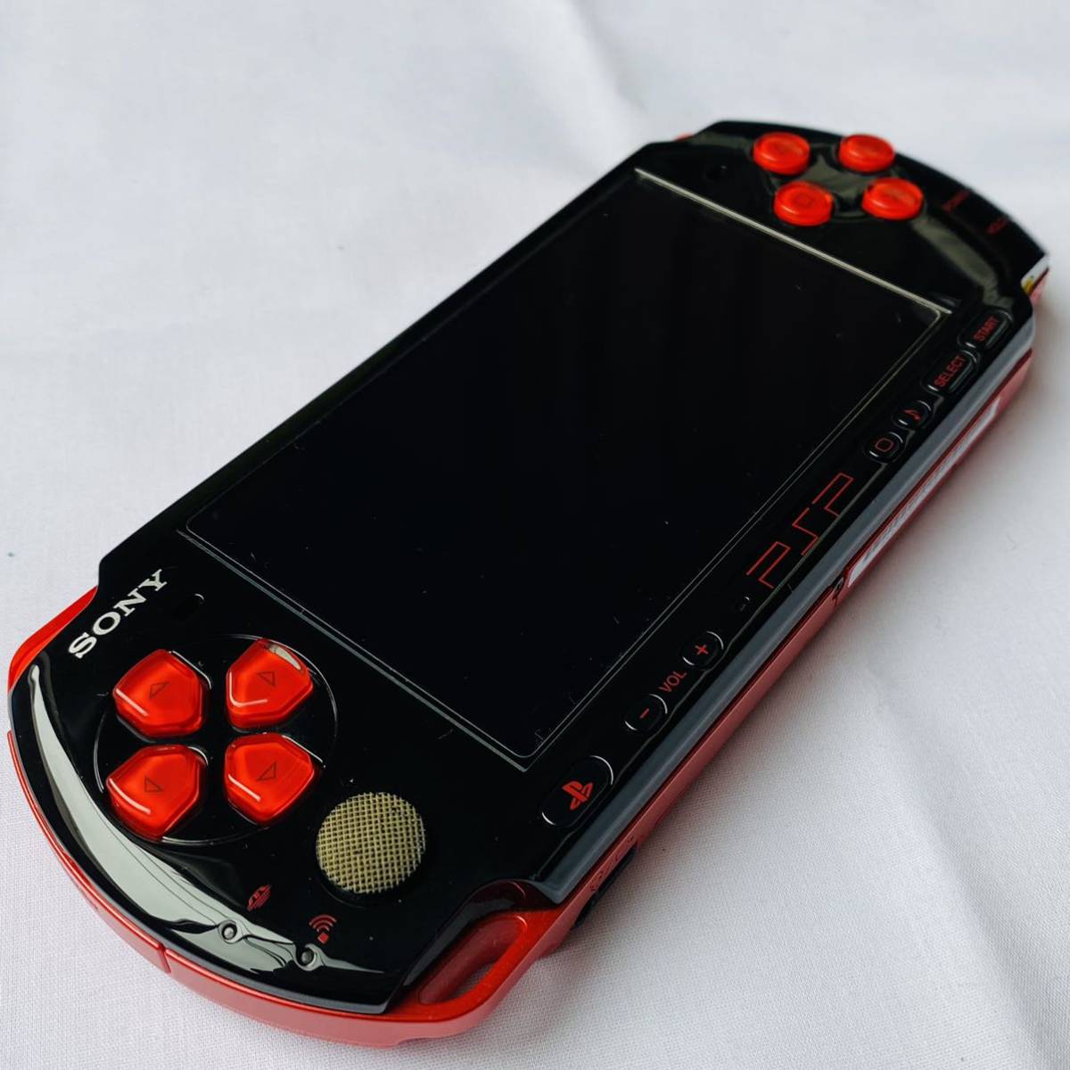 【希少カラー】美品 SONY ソニー プレイステーション ポータブル 本体のみ PSP-3000 PSP3000 ブラック レッド 中古 動作確認済み 現状品_画像3