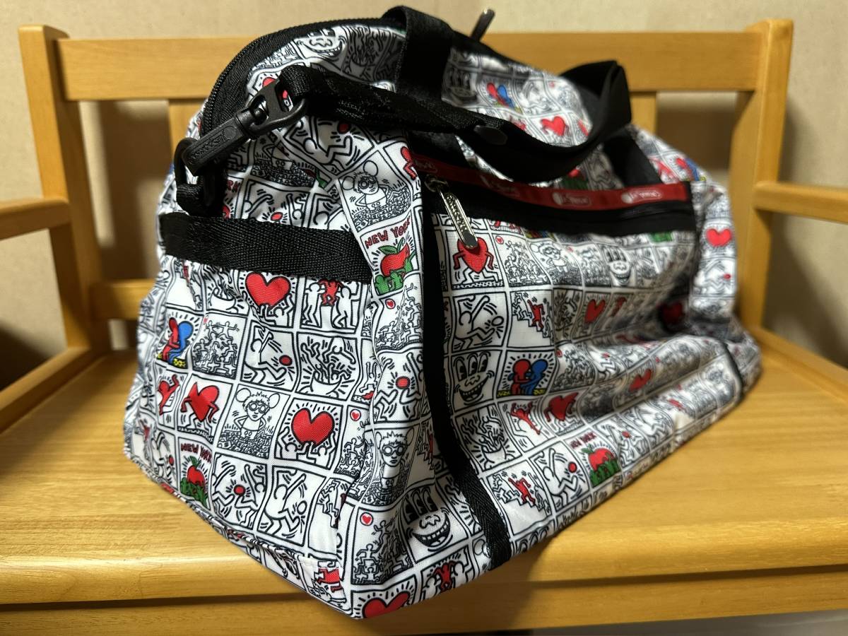 未使用★LeSportsac × Keith Haring / レスポートサック　キース・へリングの「LOVE NEW YORK」柄　DUFFEL BAG★2wayボストンバッグ_画像5