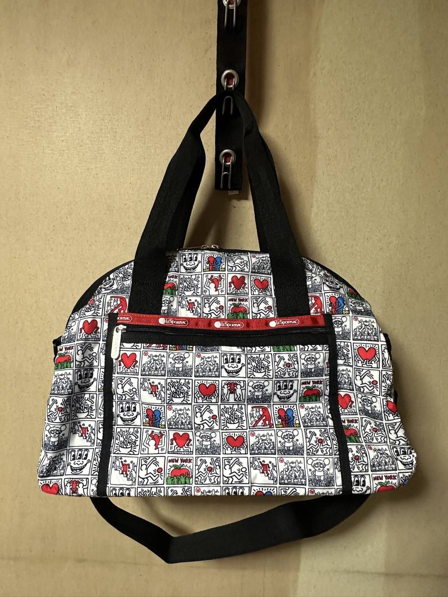 未使用★LeSportsac × Keith Haring / レスポートサック　キース・へリングの「LOVE NEW YORK」柄　DUFFEL BAG★2wayボストンバッグ