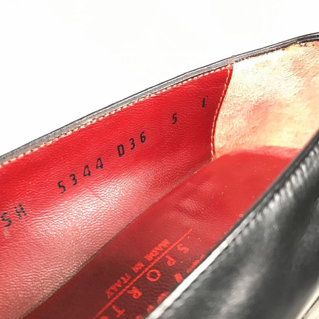 【フェラガモ】本物 Ferragamo 靴 22.5cm 黒 ロゴ金具 ローファー スリッポン ビジネスシューズ 本革 レザー 女性用 レディース 伊製 5 C_画像10