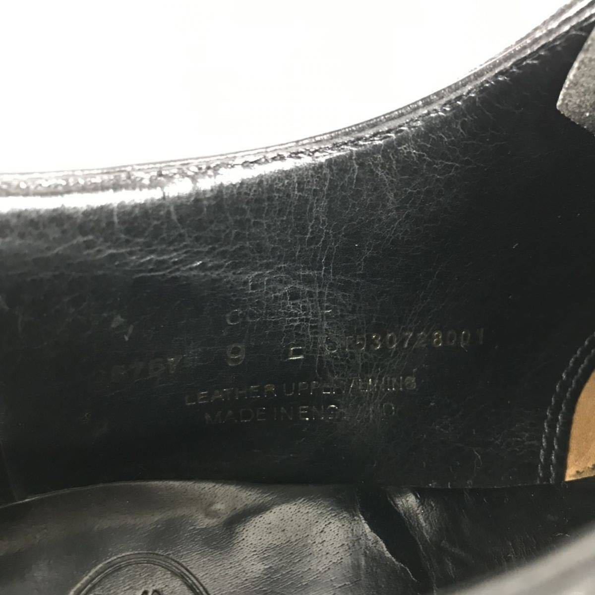 【クロケット&ジョーンズ】本物 CROCKETT&JONES 靴 27cm 黒 ビジネスシューズ 内羽根式 COURTENAY 本革 レザー 男性用 メンズ 9 E_画像10