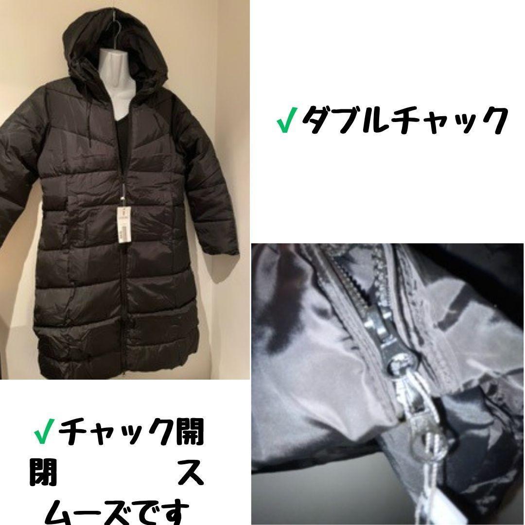 黒　6L　レディース冬　ロングコート　大きいサイズ　ゆったりコート　韓国　送料無料　中綿コート　大きいサイズコート　_画像3