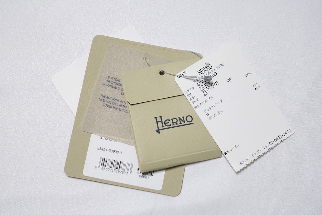 22AW 定価10.7万 極美品 HERNO ヘルノ カーリー ロングオーバーサイズ ウェストコート GC000358D ベスト ジレ オリーブ レディース 40_画像10