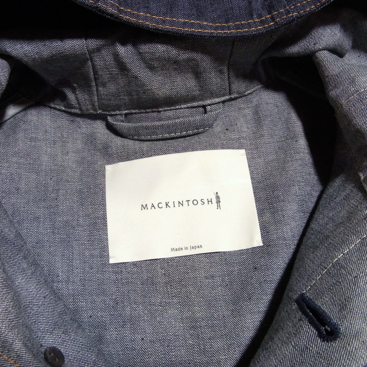 未使用 MACKINTOSH マッキントッシュ フード デニム コート 34 未使用 MACKINTOSH マッキントッシュ フード デニム コート 34