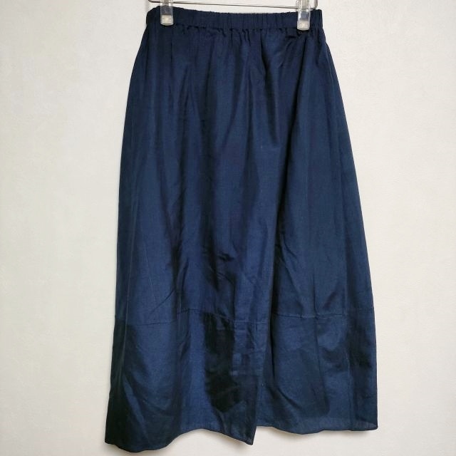 JURGEN LEHL J0153FS371 cotton silk India made long skirt navy Jurgen Lehl 4-0102M 229455