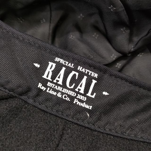 RACAL/MR.OLIVE キャスケット ハンチング ウール サイズF 帽子 キャスケット ブラック ラカル/ミスターオリーブ 4-0104T F95039_画像3