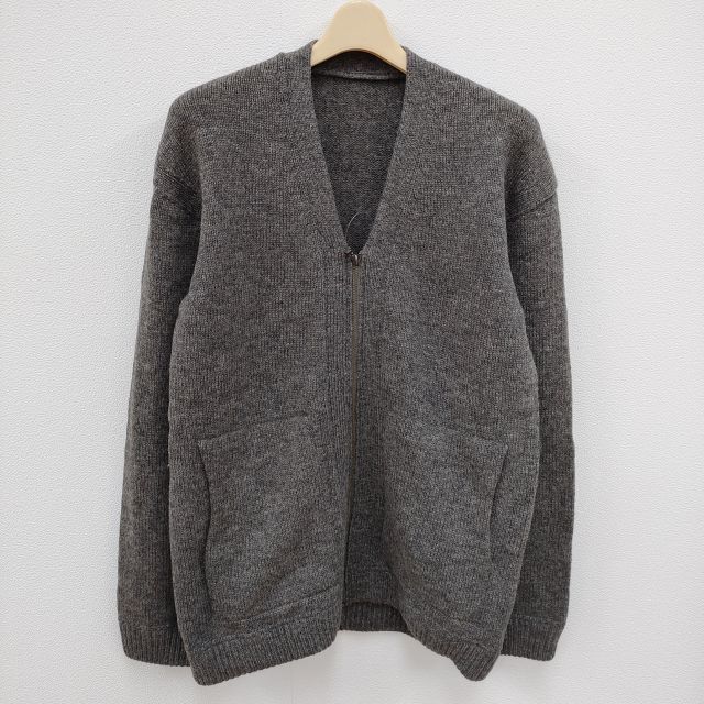 crepuscule Whole Garment V/N Zip Cardigan 1703-009 サイズ1 ジップ ニット カーディガン グレー クレプスキュール 4-0105T 231504_画像1