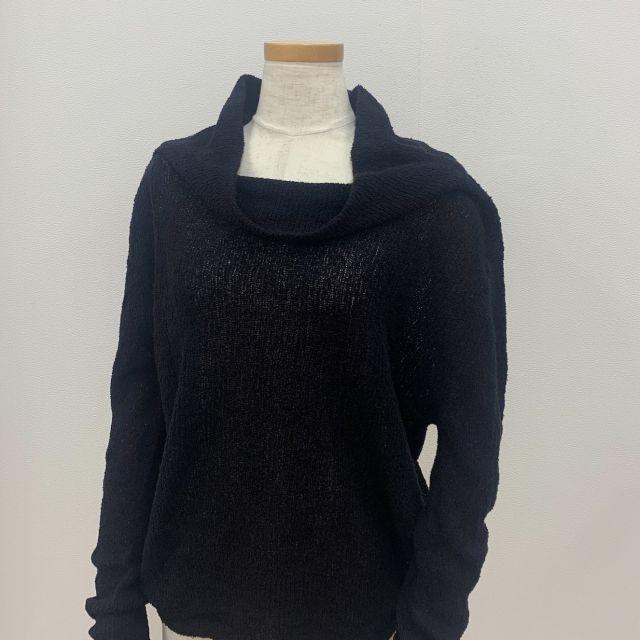 ANN DEMEULEMEESTER 定価70800円 KNIT SIBILLA セーター 40 コットンナイロン ニット 濃紺 アンドゥムルメステール 4-0114M 219054_画像6