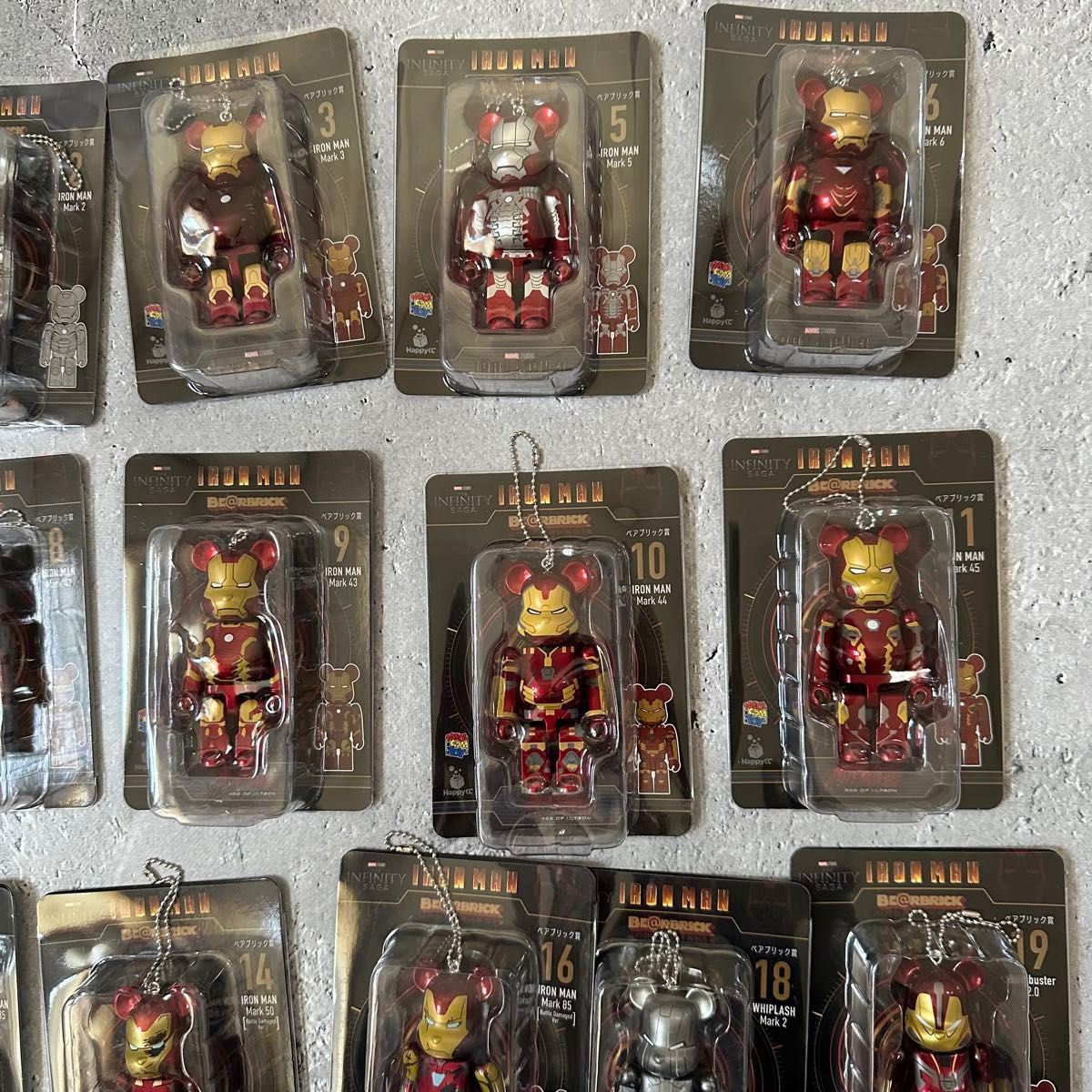 ハッピーくじ　アイアンマン　ベアブリック　16点セット　新品　 Happyくじ IRON MAN