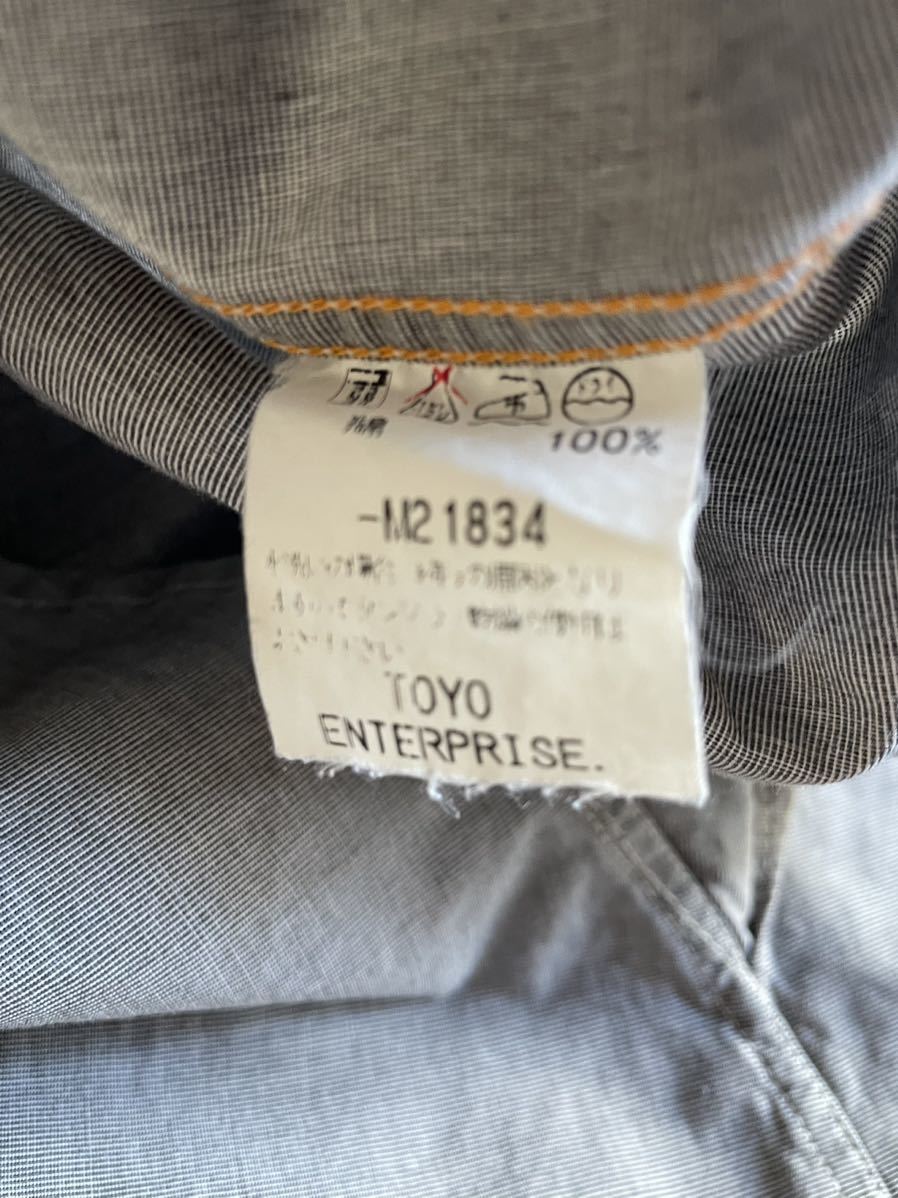 【送料無料】SUGAR CANE シュガーケーン 50sデザイン ワークシャツ プルオーバー  チンスト M 東洋の画像5