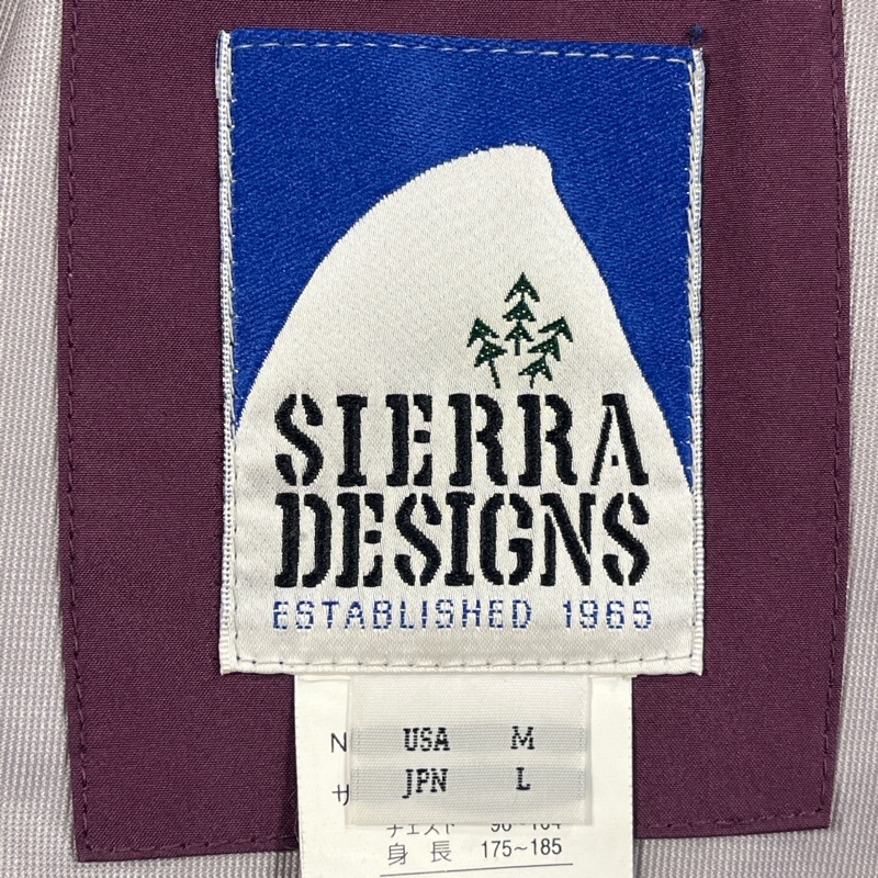 SIERRA DESIGNS/シエラデザイン/フーデッドシェルジャケット/止水ファスナー/ベンチレーション/マウンテンパーカー/ジャケット/パープル/L_画像9