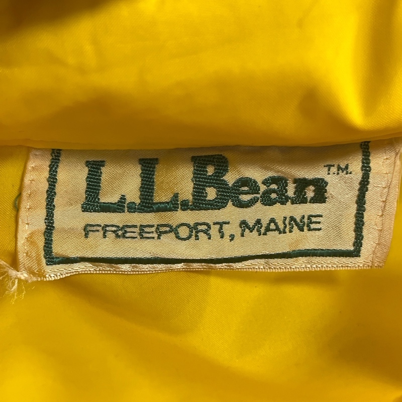 L.L.Bean/エルエルビーン/70s/ASPEN ANORAK/アスペンアノラック/格納式フード/ジップアップナイロンジャケット/イエロー/L/ビンテージ_画像9