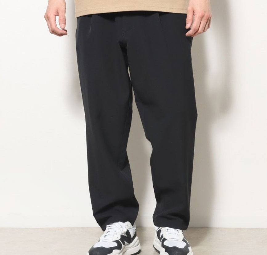 New Blance/ニューバランス/THE CITY WIDE TAPARED PANT/ザ シティ ワイドテーパードパンツ/1タック/ストレッチ/ブラック/L_画像1