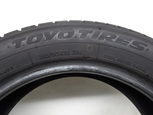 Y-018(送料無料/代引きOK)ランクK 中古 美品 バリ溝 165/60R15 TOYOTIRES TRANPATH mp7 2023年 9分山 夏タイヤ 2本SETの画像7