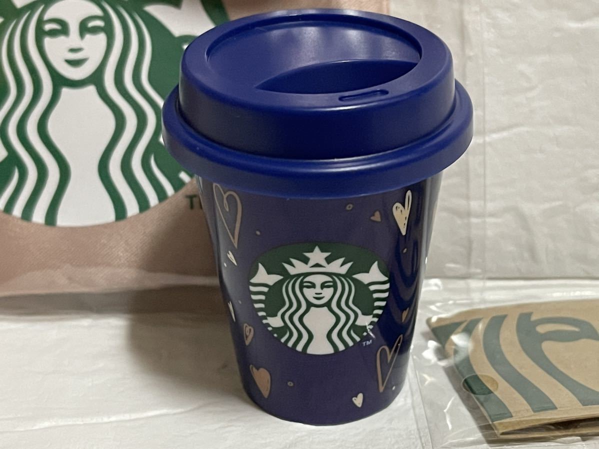 新品限定☆スターバックス　STARBUCKS バレンタイン2024スターバックスミニカップギフト　巾着　ミニカップ　アクセサリー入れにも_画像3