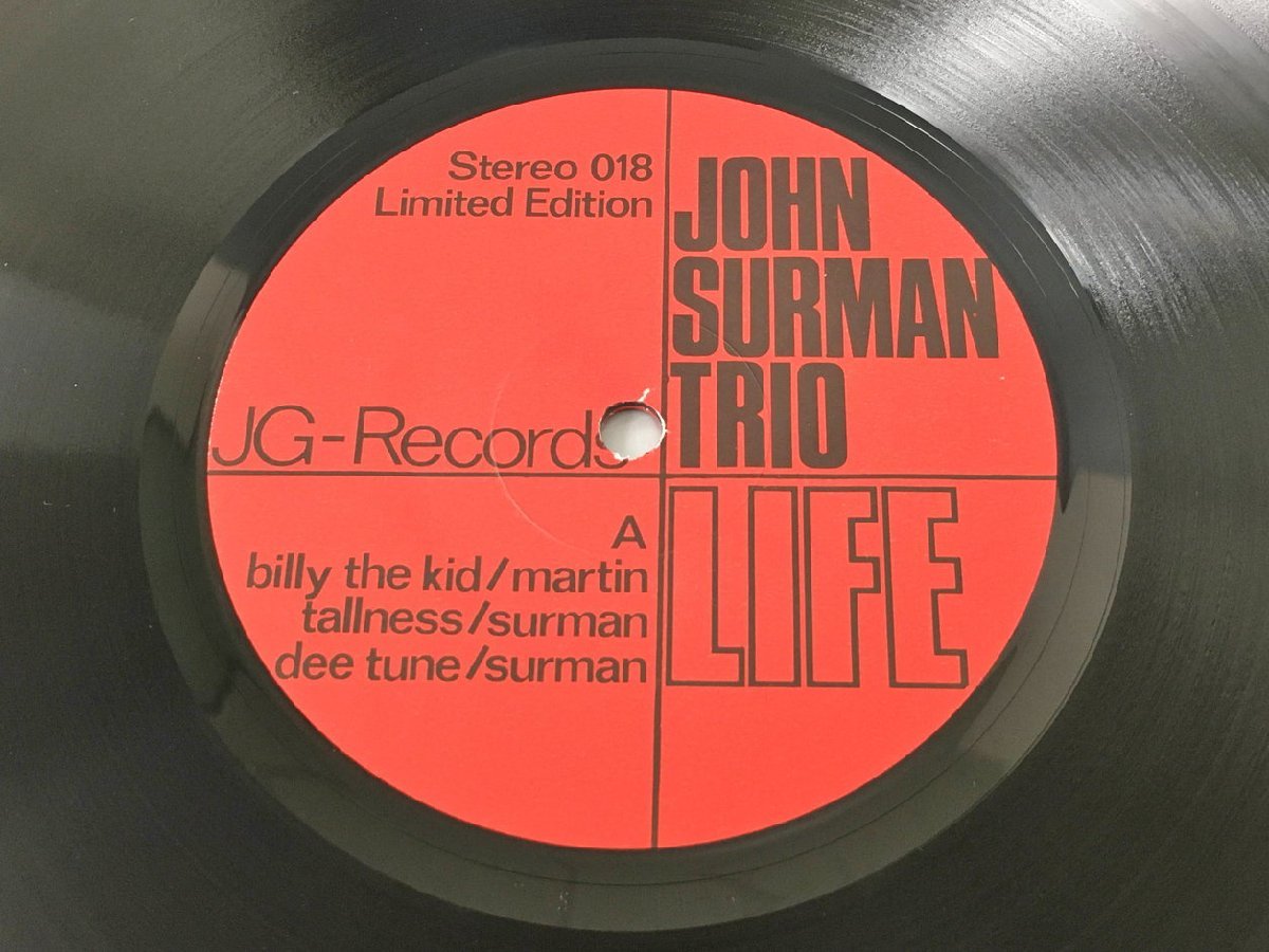 LPレコード The John Surman Trio Live In Altena JG・RECORDS 018 ST 2312LBM108の画像6