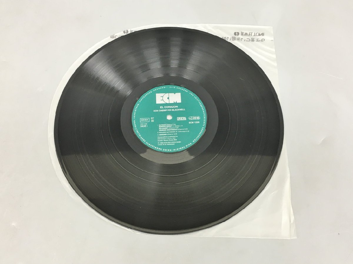 LPレコード Don Cherry Ed Blackwell El Corazon ECM 1230 美品 2401LO009の画像4