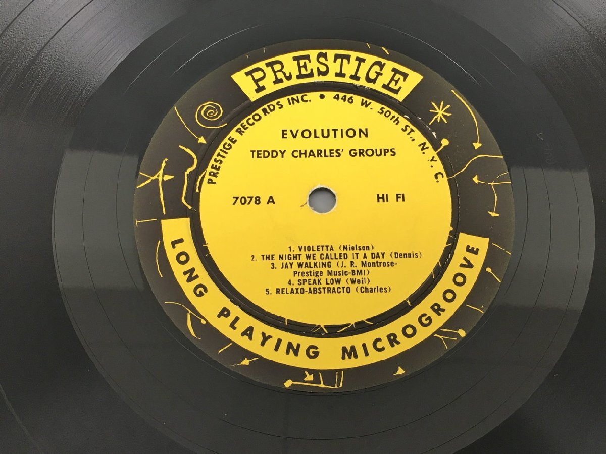LPレコード EVOLUTION Teddy Charles Shorty Rogers Jimmy Giuffre Charlie Mingus Shelly Manne PRESTIGE LP 7078 オリジナル盤 2401LO011_画像6